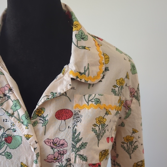 Bando Dress Pajama Floral Print Size Medium - Picture 3 of 13